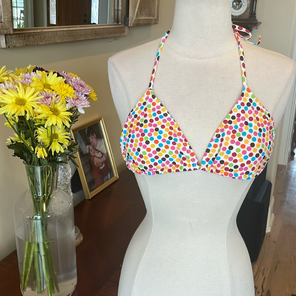Polka Dot Bikini Top - Picture 2 of 10